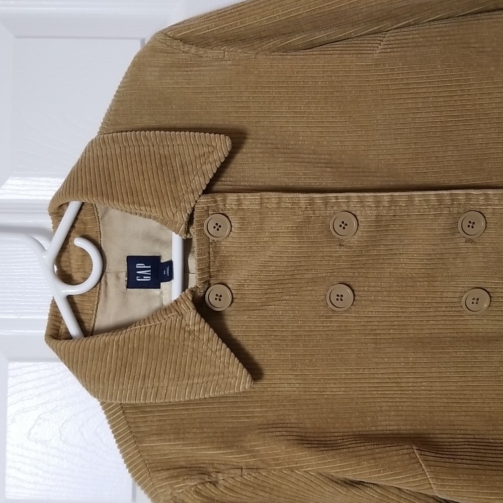 Gap Corduroy Double Breasted Jacket Tan XL - Picture 6 of 8